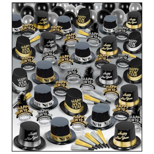 Beistle Silver & Gold New Year Super Deluxe Accessory Kit
